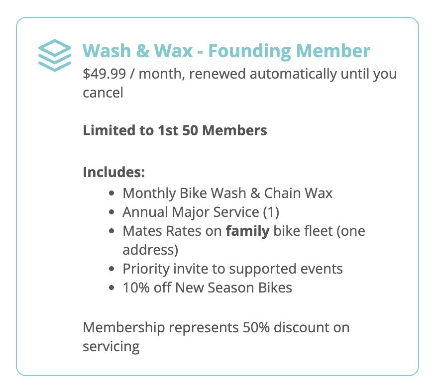 Wash & Wax Founding Membership