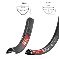 DT Rim EX511 & FR541 DH Lite MTB 32H Rimset