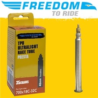 TPU Ultralight 35g Road Tube 700x18-28C 48mm Threadless Black Valve
