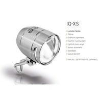 BUSCH & MULLER Dynamo LED Front Light - Alloy Lumotec IQ-XS, SILVER, DRL, Sensor, Switch, Standlight, 70LUX