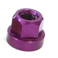 ALLOY HUB AXLE NUT - 3/8" Flange Type, Purple