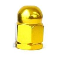 ALLOY AXLE NUT - 3/8" x 26, Height 25mm, Gold