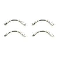 CABLE GUIDE - 90 Degree Angle Noodle, For V Brake, Alloy, SILVER (Bag of 4)