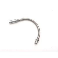 CABLE GUIDE - 135 Degree Angle Noodle, For V Brake, Stainless Steel, SILVER (Sold Individually)