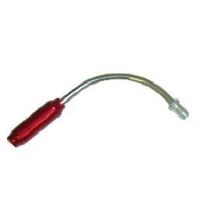 CABLE GUIDE - High Quality Noodle, 135 Degree Bend, With Power Modulator, Stainless Steel, SILVER/RED (Sold Individually)