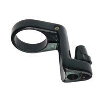 CABLE HANGER - With Adjusting Screw. 28.6mm Clamp, 34mm Long Leg, BLACK (Sold Individually)