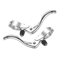 Brake Lever - Inline Brake Lever, 26mm Clamp, For Road & Cyclo X Bikes, Alloy, Hinged, Silver