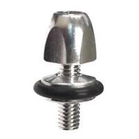 BRAKE ADJUSTING BARREL - M6 x 20mm, With Grommet, SILVER (Sold Individually)