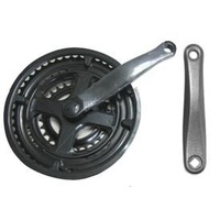 MTB Chainwheel Set — 170 mm, 28/38/48T, Steel, Chain Guard
