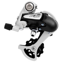 7/8 Speed Rear Derailleur, Short Cage - Road, Black/Silver, Sunrace