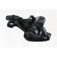 Sorry Temp O/S  -  Cable actuated Mechanical disc brake, TEKTRO, caliper only, one wheel, front or rear, BLACK, Actuated with V-Brake levers