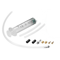 Service/bleed kit, Tektro/TRP, plastic tubing x 3 , hose retainer x 2, compression ferrules x 2, brass inserts with o-ring x 2, inlet and outlet valve