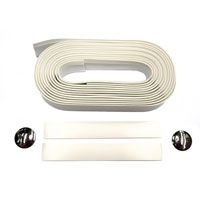 Velo Carbon-Look Gel Handlebar Tape White with End Plugs