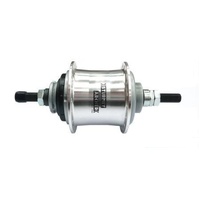 Sturmey Archer 3sp hub, Freewheel, SRF3  , 36Hole , Polished Silver . 117mm (Includes shifter kit)