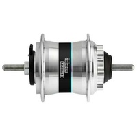 Sturmey Archer Front, 6 Bolt DISC Dynohub, 36H, OLD: 100mm. Nutted.  6V-2.4W, silver.