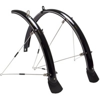 700c Mudguard Set — Black, 44 mm, Metal Fittings