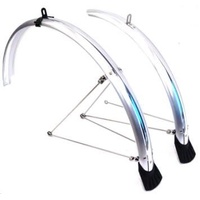 700c Mudguard Set — Silver, 44 mm, Metal Fittings