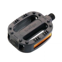 Wellgo Kids Pedals 1/2", for 12" Bikes, One-Piece PP Body, Black