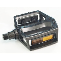 FPD BMX Pedals 9/16", Large Platform, One-Piece Alloy Body, Black