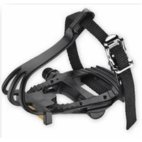 VP Pedals 9/16", PP Body, with Toe Clips and Straps, Black