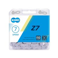 CHAIN, KMC, 6/7/8 SPEED,  Z7 RB, Rust Buster, 1/2" x 3/32" x 116L,  Grey, KMC Blister