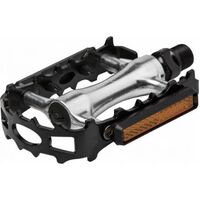 PEDALS, MTB, ALLOY,  9/16" axle, Toe Clip & Strap compatible (But not inc)