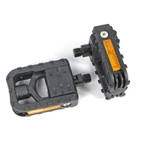 VP Folding Pedals 9/16", Fibreglass/Nylon Platform, Black