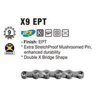CHAIN - KMC, X9EPT, 1/2" x 11/128" x 116L, Eco Protect, 9 speed