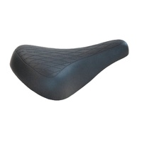 Velo Retro Racing Saddle 281 x 165 mm Quilted Vinyl Top Black