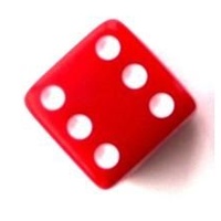 Valve cap for A/V dice type RED