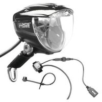 BUSCH & MULLER Dynamo Front LED Light - Lumotec LUXOS U, USB with Remote Switch, Reflector, 70/90Lux