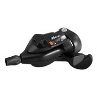 RIGHT HAND SHIFTER - 6 SPEED, Thumb Tap Dual Trigger, with 2050mm cable, Sunrace, Black.