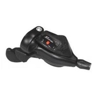 LEFT HAND SHIFTER - 3 SPEED, Thumb Tap Dual Trigger, with 1600mm cable, Sunrace, Black.