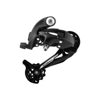 7/8 Speed Rear Derailleur, Long Cage - 11-34T Cassette, With Bracket/Hanger, MTB, Mega Pulley, Black, Sunrace