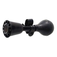 AIR HORN - 15cm Long, BIKES Up!, BLACK  With Black Rubber Bulb