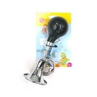 AIR HORN - Bugle Type, BIKES UP!, Silver With Black Rubber Bulb