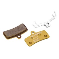 DISC BRAKE PADS -for 4 piston caliper w/return spring, Semi Mettallic yellow for HDM745/HDM735/HDE725/HDE720, Q10YS and Shimano 4 piston, genuine TEKT