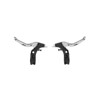 V-Brake Levers — 2-Finger, Pair, Black / Silver