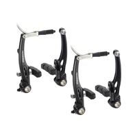 BRAKES - Tektro V Brake Set, 110mm Arms, 55mm Brake Pads, Dual Tension Adjuster, Linear Spring, Forged Alloy, BLACK (Front & Rear)