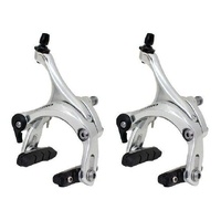 39-51mm Reach Dual Pivot Caliper Set, Road - Front & Rear, Recessed, QR, Alloy, Silver, Tektro