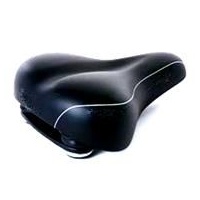 Velo Ladies Comfort Saddle 250 x 200 mm Gel Plush Dual Density Base Elastomer Springs Black