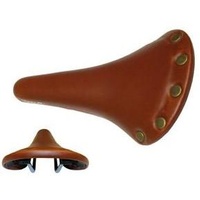 Velo Retro Saddle 274 x 153 mm Riveted Vinyl Top Brown