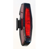 LIGHT  Rear, D-Light, USB rechargeble, 3 functions, Super Bright- 10 Lumens, fits aero and round seat posts, vertical position, 27 hours run time!