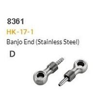 HYDRAULIC HOSE FITTING - D - HK-17, Banjo end,stainless, for diam .5mm. for shimano, avid(10 pack)
