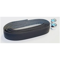 Velo Perforated Microfibre Handlebar Tape Black with End Plugs