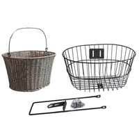 Combination Basket — Fixed Steel Basket with Removable Poly-Rattan Insert