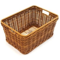 Rear Wicker Basket — Fixed, Light Brown, 43 x 33 x 22 cm
