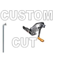 CUSTOM CUT SPOKE - J Hook, 13G/14G SILVER - CUT TO SPECIFIC SIZE- From 296mm Down- (Please advise your Length) (Suit electric hub)