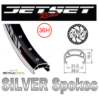 700C / 29er Disc Rear Wheel — Jetset CH-E213 36H, Novatec sealed, 8–11-speed cassette (Shimano/SRAM HG freehub), QR 135