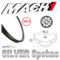27.5" / 650B Disc Front Wheel — Mach1 Trucky-40 36H, Joytech, QR 100